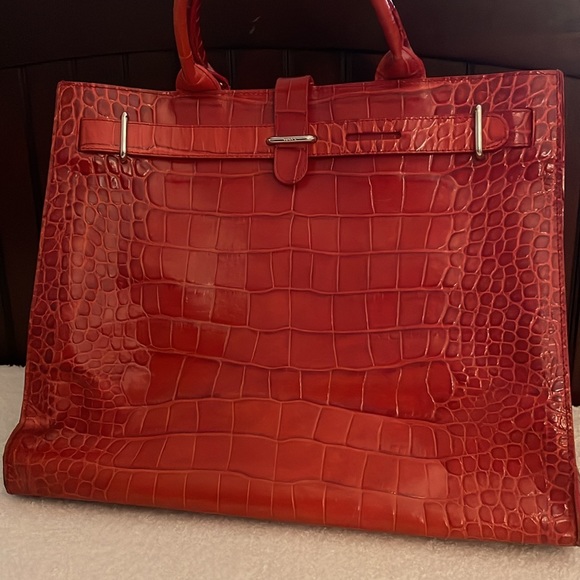 Furla, red leather tote - Picture 3 of 8